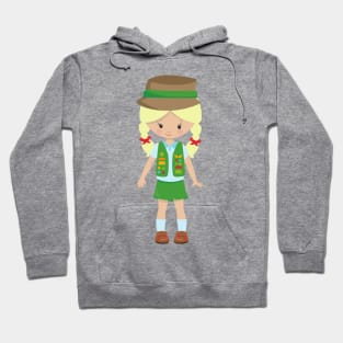 Girl Scout, Cute Girl, Little Girl, Blonde Hair Hoodie